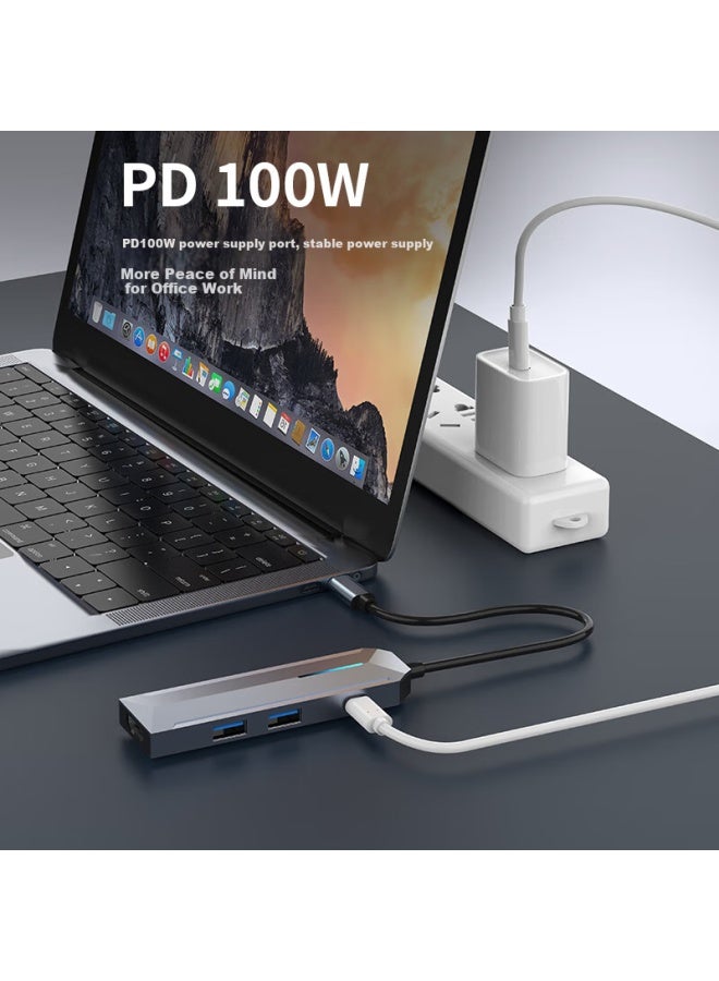 Godo o Type-c Expansion Dock To Usb-hdmi Converter Splitter Pd100w Charger 4k Hd Screen Mirroring Compatible With Car, Apple, Huawei Computers - Image 3