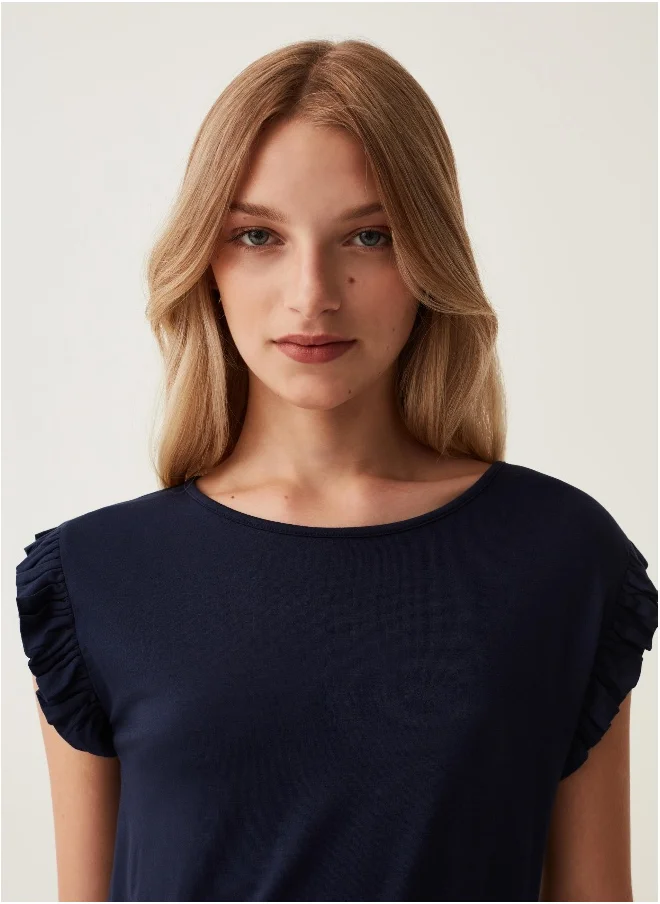 او في اس Ovs Sleeveless T-Shirt With Frills