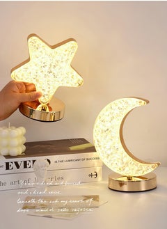 Goldfish Bedroom Charging Touch Bedside Desk Crystal Moon Table Lamp  - Image 4