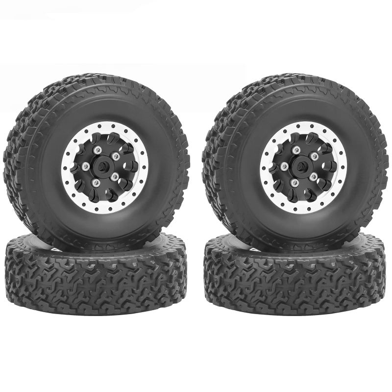 daitoku 112 Beadlock RC Wheels and Tires for WPL C14 C24 C34 C44 B14 B24 B16 B36 MN MN78 D90 MN90 MN91 MN96 MN98 MN99 MN99S Black - Image 3