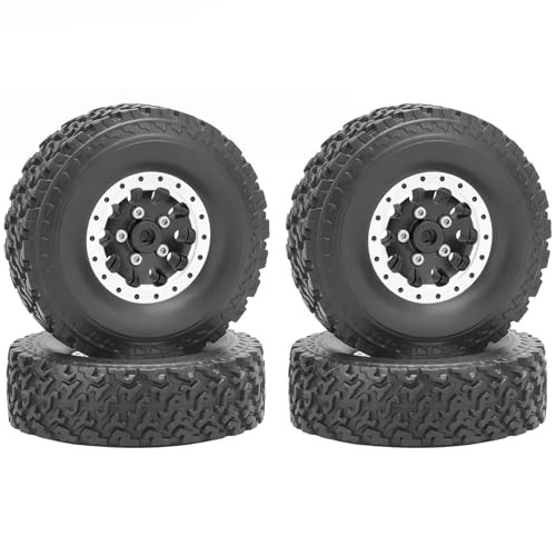 daitoku 112 Beadlock RC Wheels and Tires for WPL C14 C24 C34 C44 B14 B24 B16 B36 MN MN78 D90 MN90 MN91 MN96 MN98 MN99 MN99S Black - Image 1
