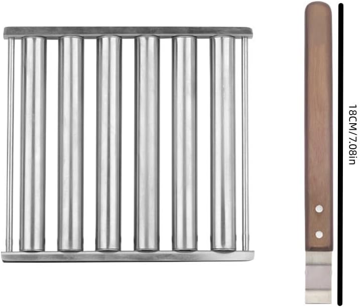 klarako BBQ Sausage Roller for Grill, Sausage Roller Holder Rack, Hot Dog Roller, Stainless Steel Hot Dog Grill Steamer with Wooden Handle, Barbecue Camping Essentials Accessories for Grill - Image 5