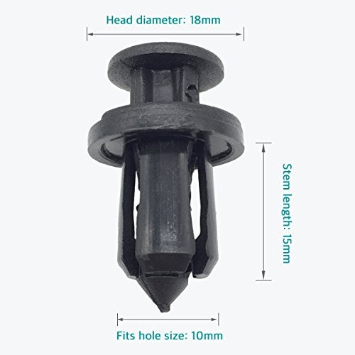 Lantee 50 Pcs Nylon Bumper Push-Type Retainer Clips Fit for Nissan 01553-09241 240SX, 350Z, 370Z, Altima, Cube, Maxima, Murano, NV, Pathfinder, Quest, Rogue, Rogue Sport, Sentra, Titan, Versa, Xterra - Image 2