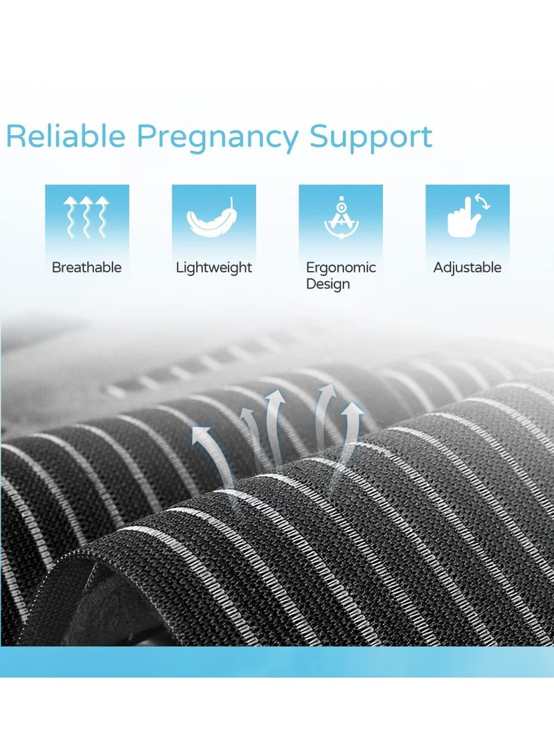 Generic Belly Support Belt Pregnancy Support Belt Back, Belly Band, Breathable Belly Support Brace for Abdomen, Pelvis, Waist Back Pain, Adjustable 3-in-1 Maternity Belt for All Stages of Pregnancy  - Image 5