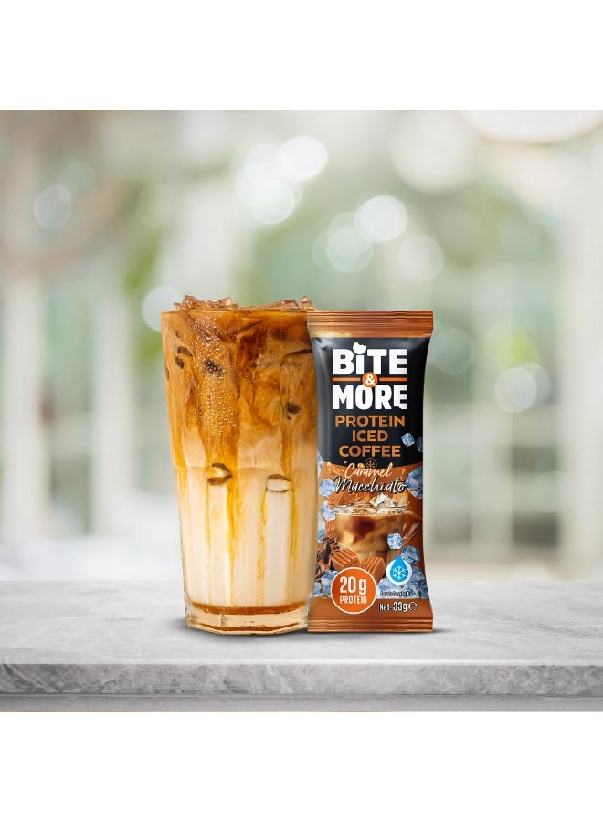 BITE & MORE PROTEIN ICED COFFEE,CARAMEL MACCHIATO FLAVOUR 33G - Image 3