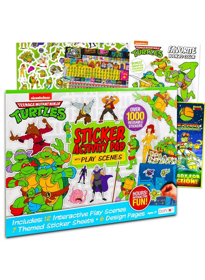 Ninja Turtles مجموعة أنشطة سلاحف النينجا المراهقين مع كتاب تلوين TMNT، ملصقات، ألعاب، ألغاز والمزيد (حزمة أنشطة السفر للحفلات) - Image 1