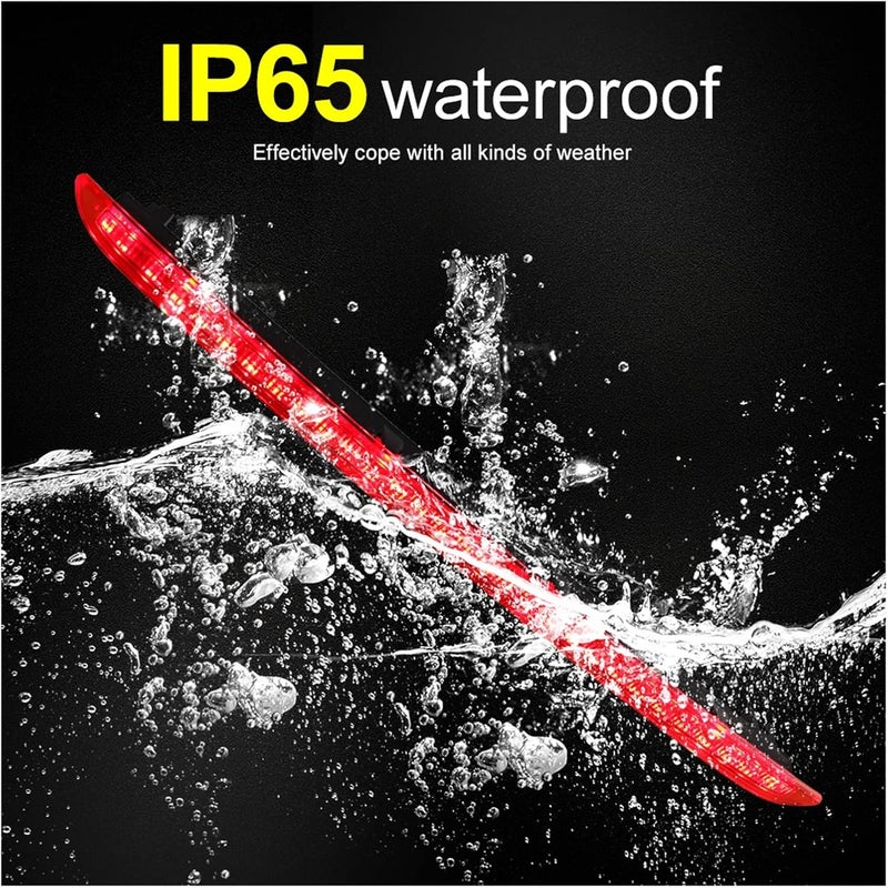 QASULER Red High Mount LED Third Brake Light Assembly - Image 4