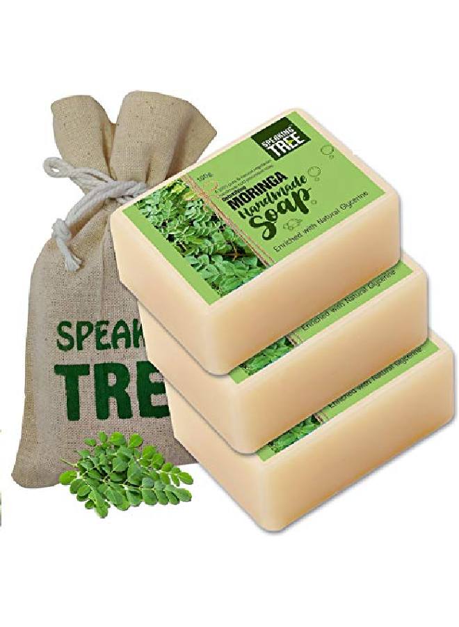 Speaking Tree Detoxifying Moringa Handmade Soap (Pack Of 3) - Image 1