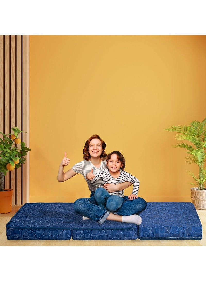 COMFY BLUE LUXURY COLLECTION 180 X 90 X 7CM MEDICATED FOLDING PREMIUM MATTRESS - Image 4