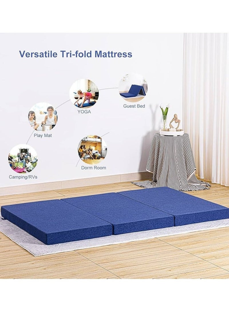 COMFY BLUE LUXURY COLLECTION 180 X 90 X 7CM MEDICATED FOLDING PREMIUM MATTRESS - Image 3