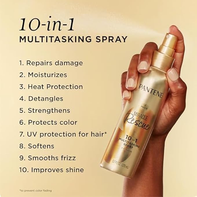 Pantene MIRACLE RESCUE 10-IN-1 MULTITASKING LEAVE-IN CONDITIONER SPRAY, 5.7 FL OZ - Image 3
