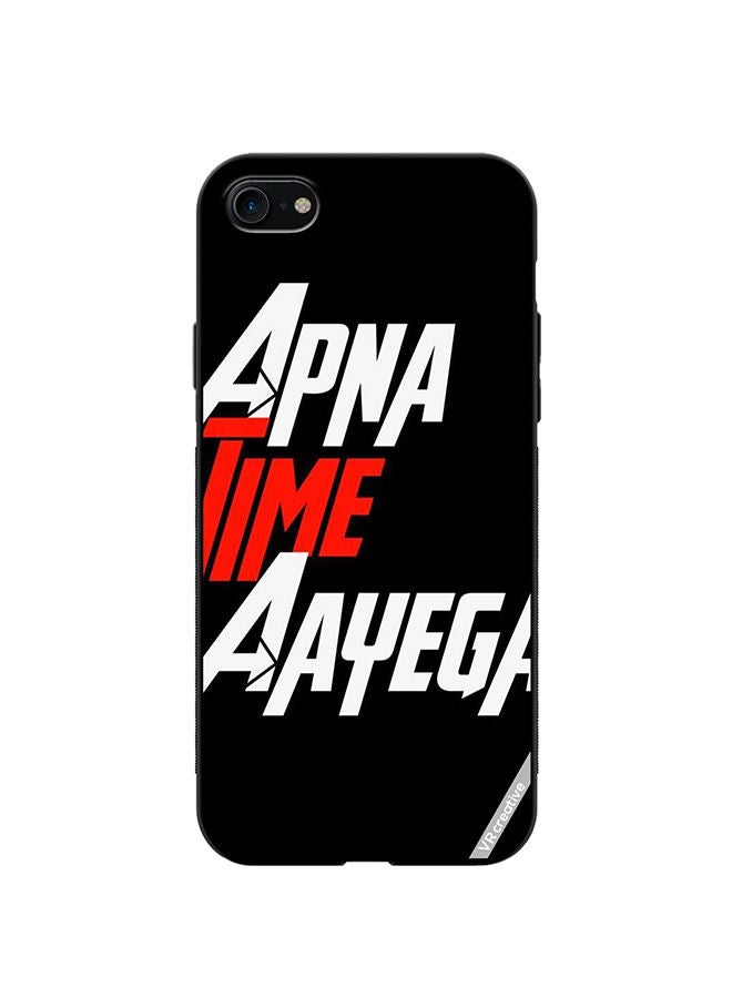 VR CREATIVE Protective Case Cover For Apple iPhone SE (2022) Apna Time Ayega Design Multicolour - Image 1