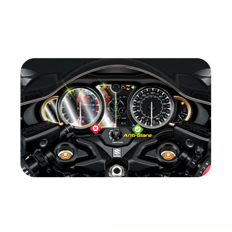 IPG Anti-Glare Compatible with Suzuki 2021-2025 GSX-R 1300 Hayabusa Gen3 / Hayabusa GSX1300R Dashboard Display Matte Finish Screen Protector Film, Perfect for Outdoor Use for GsxAn.Glare - Image 5
