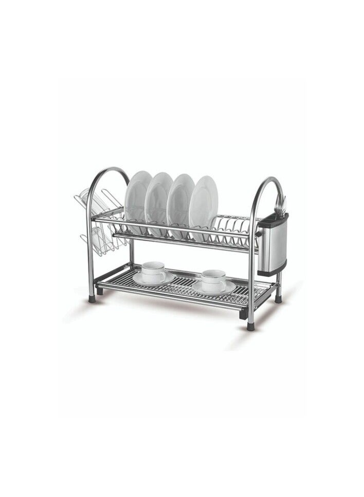 PROMASS 2-Layer Stainless Steel Dish Rack Silver