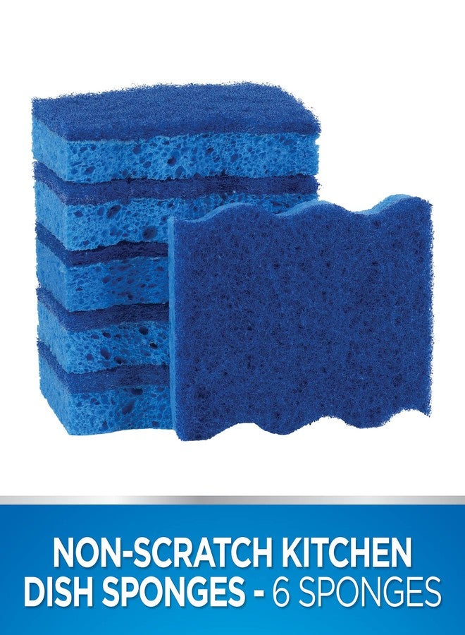 Dawn Non-Scratch Kitchen Dish Sponges, Blue (Pack of 6) - Image 2