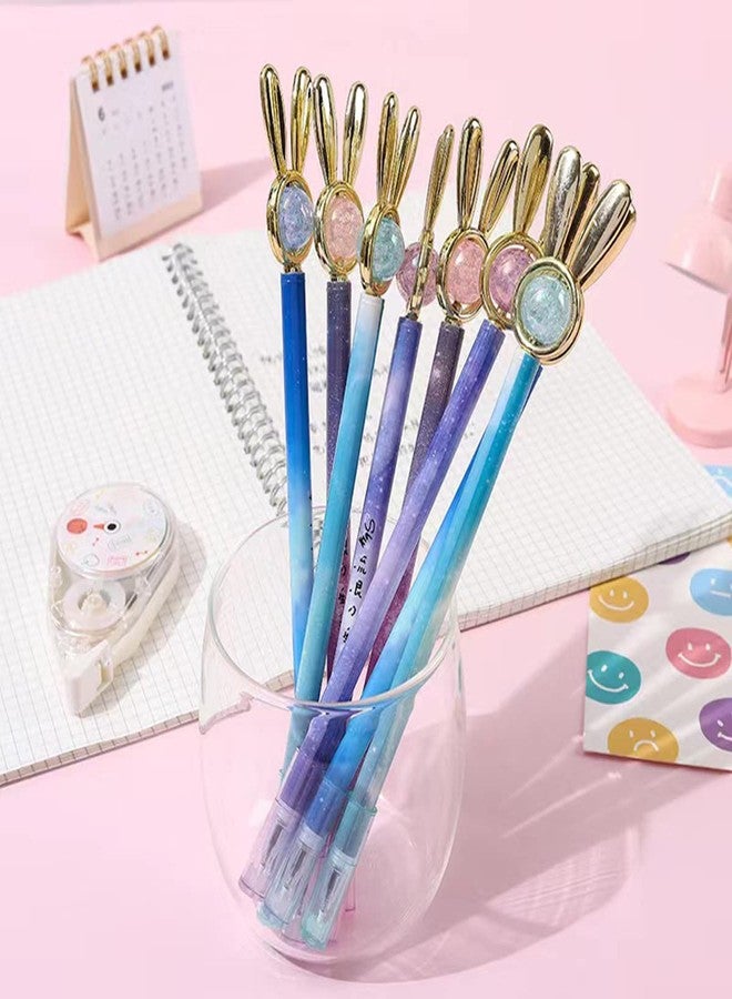 LSFCHYBY 12PCS Cute Rabbit transfer beads Cartoon Gel Pen Creative Liquid Gel Ink Rollerball Pen Novelty Creative Design,for School Home Office Stationery Store Kids Gift,Party Supplies - Image 5