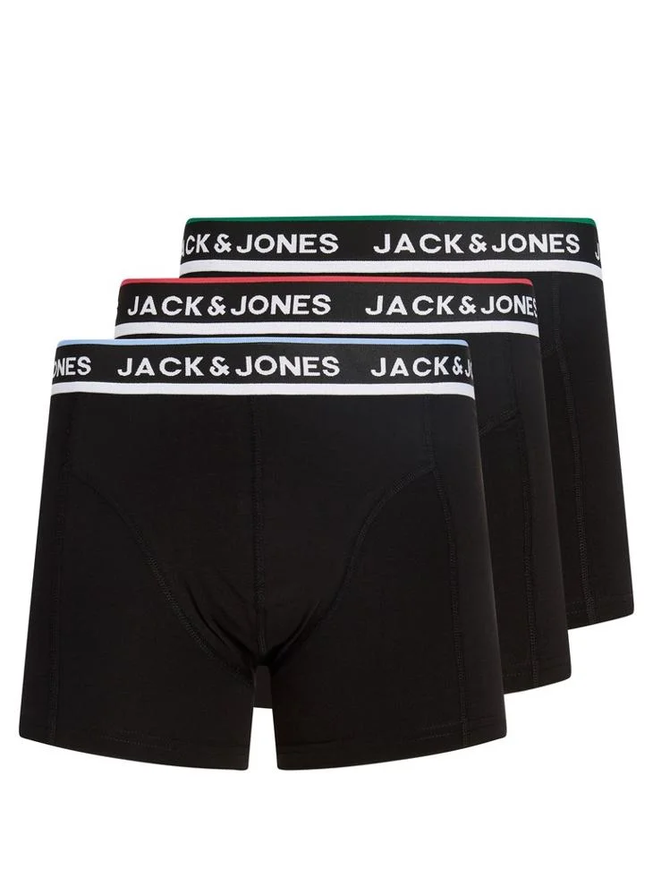 JACK & JONES 3 Pack Logo Band Trunks