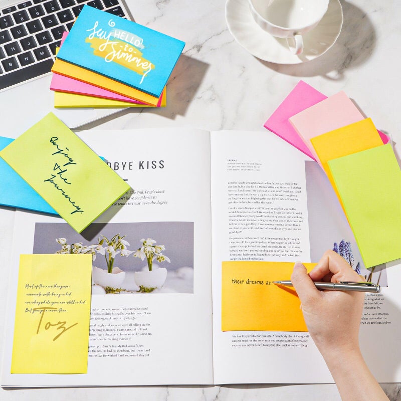 TKTB (12 Pads) Sticky Notes 3x5 in, Bright Colors Strong Adhesive Post, Suitable for School, Home, Office, Clean Removal, 50 Sheets/pad - Image 5