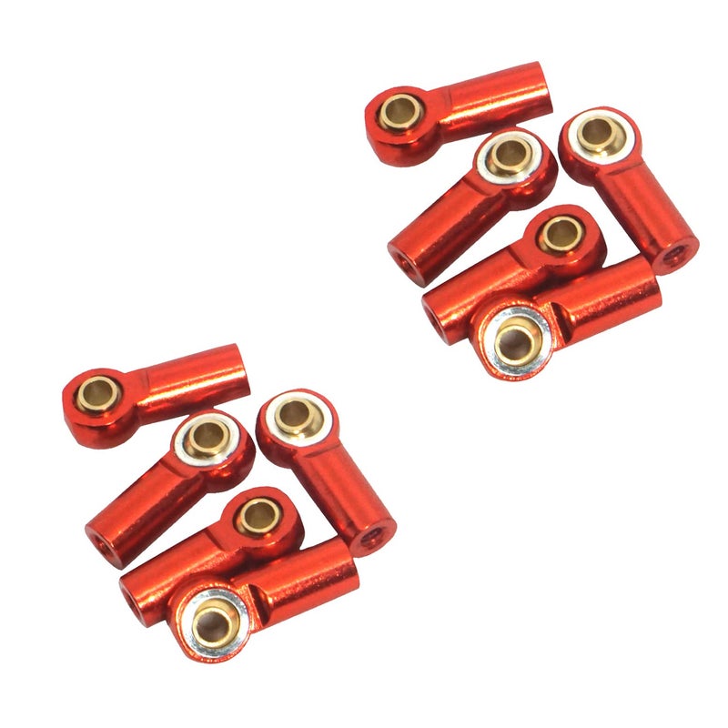 Vgoohobby 10Pack Vgoohobby Aluminum M3 RC Link Tie Rod End Ball Joint Head Holder Linkage CW Compatible with HSP Traxxas HPI Axial Redcat Racing 1/10 RC Car Truck Buggy Crawler - Image 2