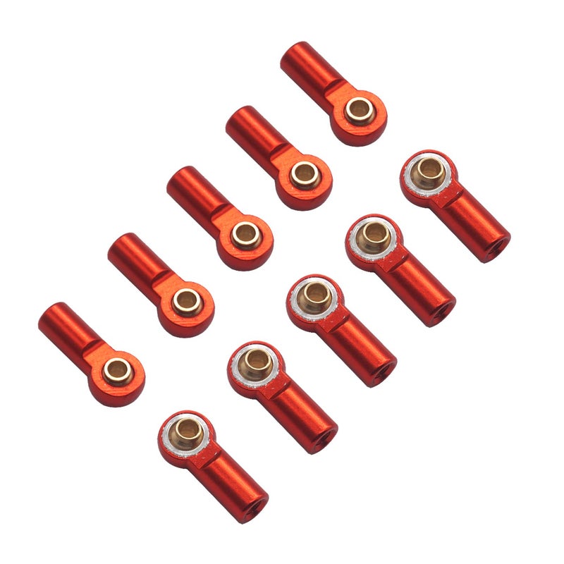 Vgoohobby 10Pack Vgoohobby Aluminum M3 RC Link Tie Rod End Ball Joint Head Holder Linkage CW Compatible with HSP Traxxas HPI Axial Redcat Racing 1/10 RC Car Truck Buggy Crawler - Image 1