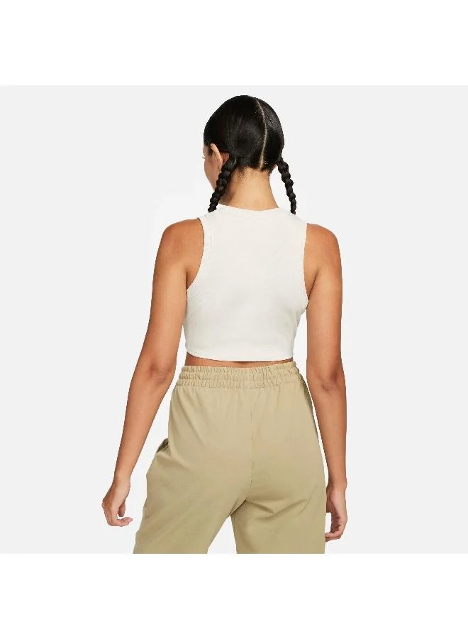 Nike Women's Sportswear Chill Tight Cropped Mini-Rib Tank Top