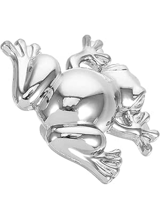 Chrome Finish Animal Cabinet Knobs Cute Amphibian Style Drawer Pulls For Kitchen Wardrobe - Image 1