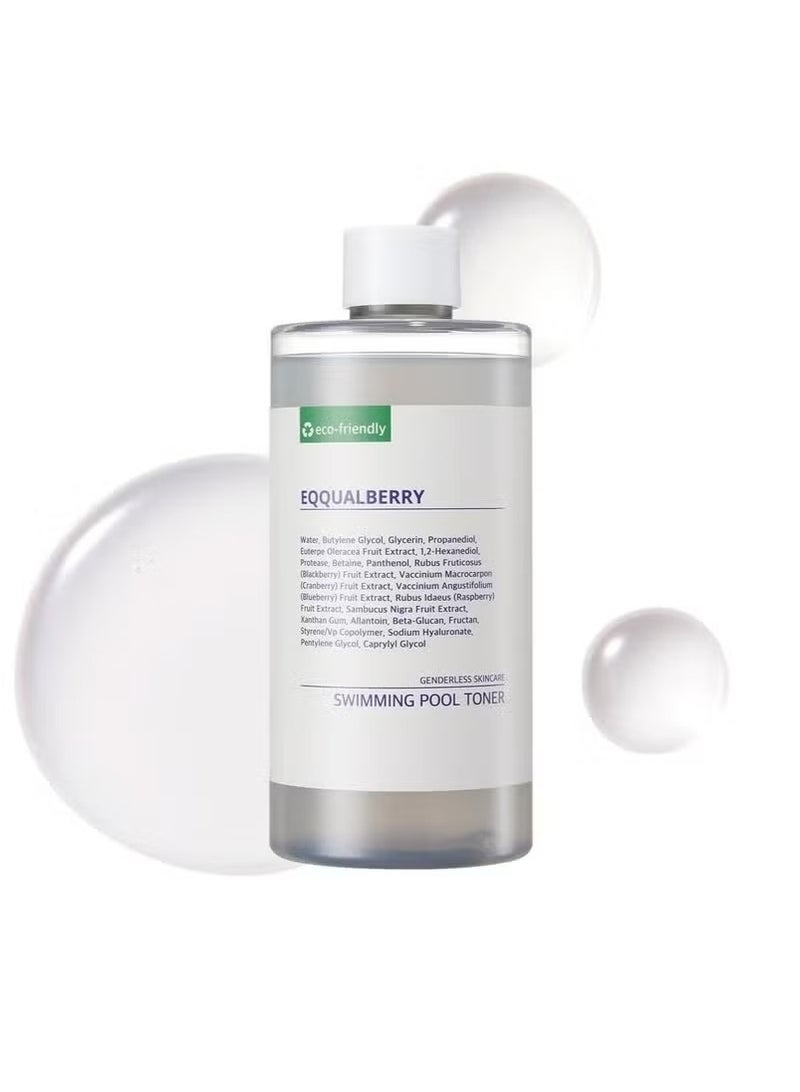 eqqualberry Swimming Pool Toner - Gentle Exfoliating Toner with Natural Enzyme | Boosted Hydration with Hyaluronic Acid | Daily Toner for Sensitive Skin | Korean Skincare, 10.14 Fl. Oz / 300ml - Image 1