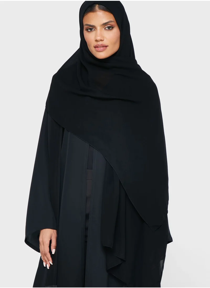 hayas closet Embellished V-Neck Abaya