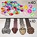 ENHANCE Tabletop Treasure Token Set 40 Metal MTG Tokens x10 Each Design with Acrylic Assorted Gems 40 and Drawstring Pouch Counters for RPG Games MTG Counters DND Coins for Tabletop Games - Image 4
