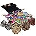 ENHANCE Tabletop Treasure Token Set 40 Metal MTG Tokens x10 Each Design with Acrylic Assorted Gems 40 and Drawstring Pouch Counters for RPG Games MTG Counters DND Coins for Tabletop Games - Image 2