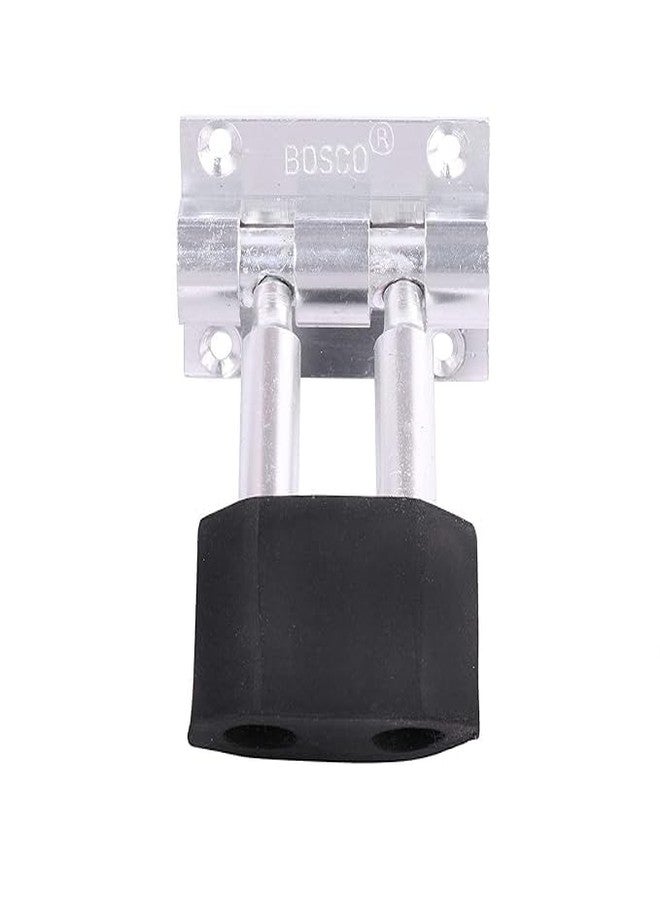 BOSCO® Aluminium Door Stoppers with Rubber Tip(Pack of 2) Heavy Duty with Screws for Home, Office & Bathroom Non-Slip Door Stops for Wooden, Tile, Carpet & Noise Reducer - Image 1