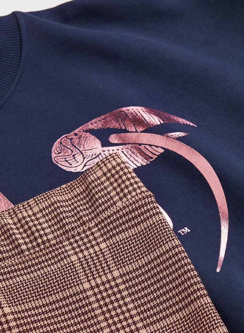 H&M Kids Printed Sweatshirt & Leggings Set
