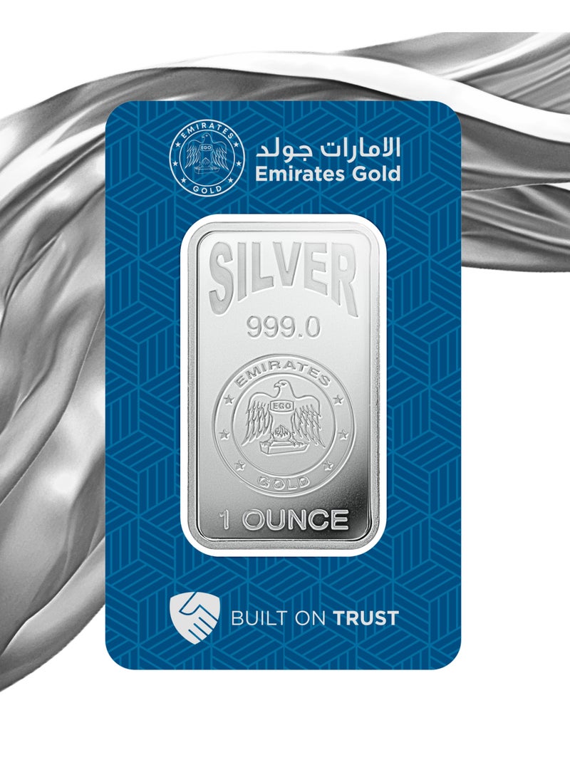 Emirates Gold 1 Ounce Silver Bar – Certified Bar-WITH INVOICE - Image 3