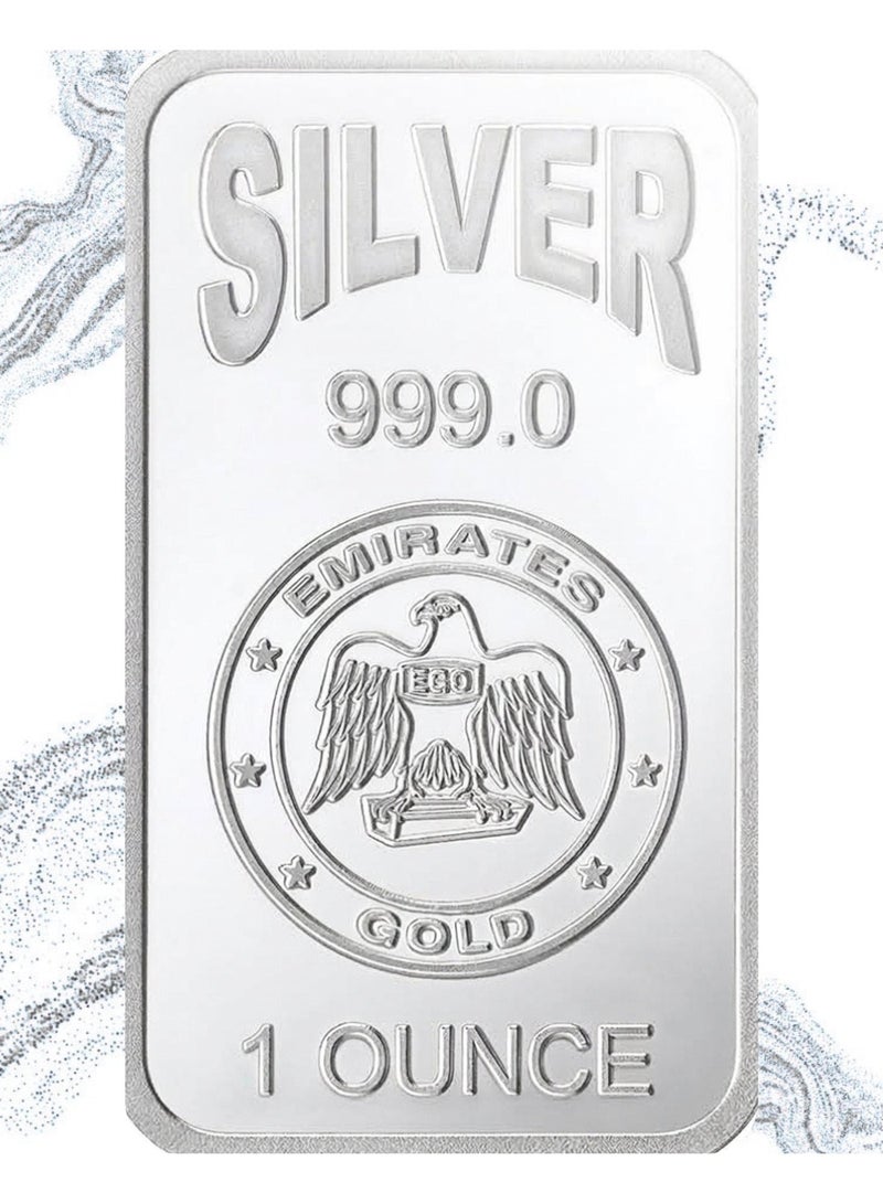 Emirates Gold 1 Ounce Silver Bar – Certified Bar-WITH INVOICE - Image 1