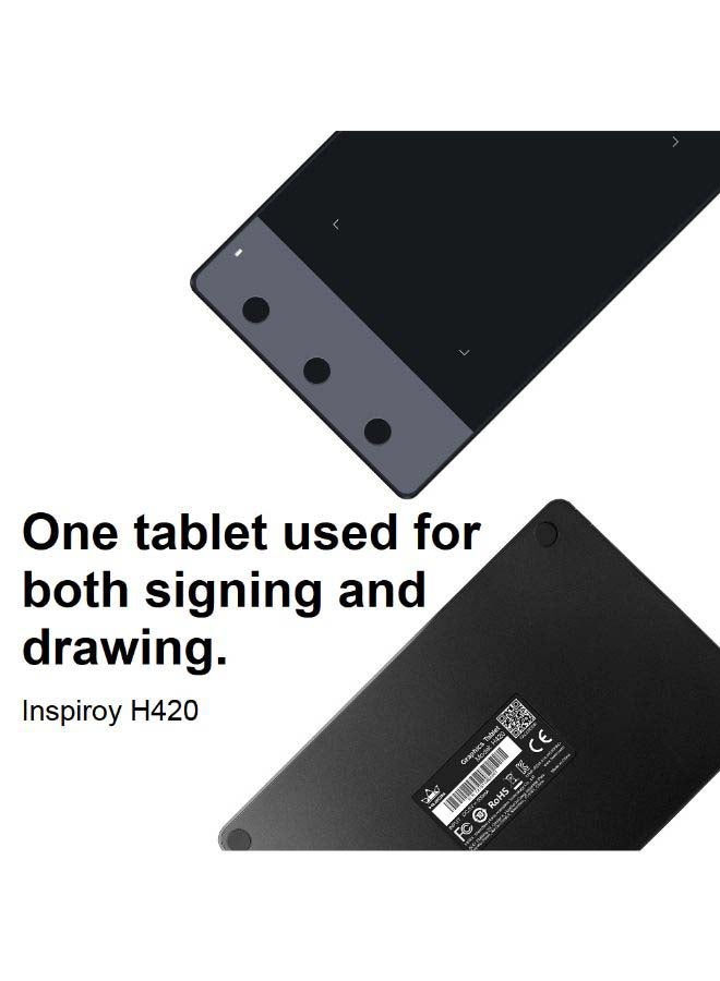 HUION Graphics Drawing Tablet With 4000LPI Pen Black - Image 2