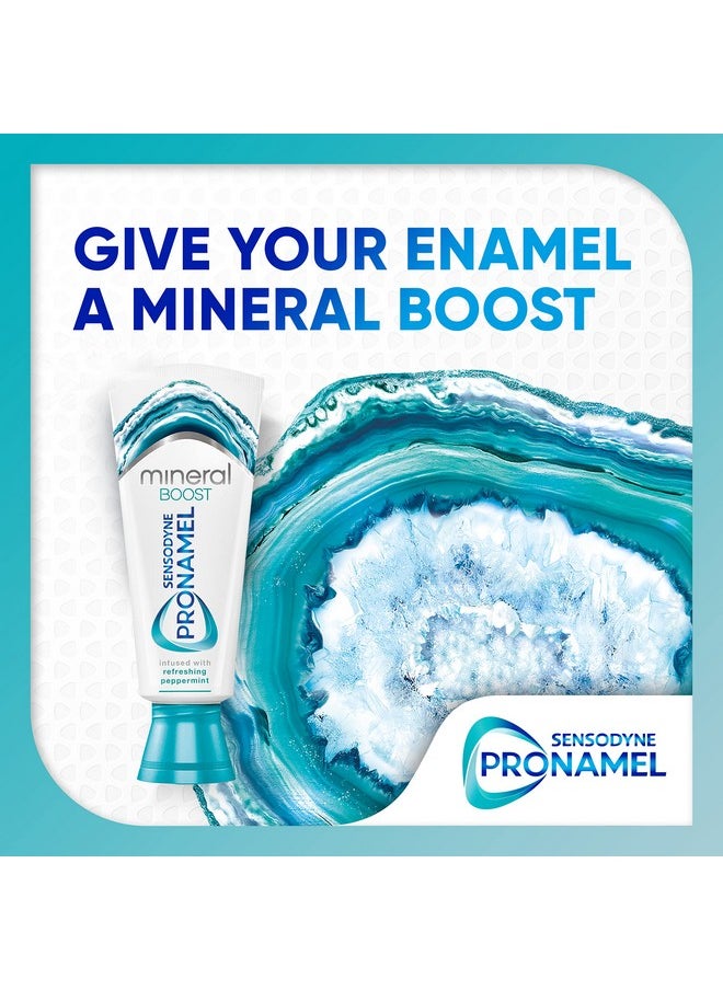SENSODYNE PRONAMEL - Sensodyne Pronamel Mineral Boost Enamel Toothpaste for Sensitive Teeth, to Replenish Minerals and Strengthen Enamel, Peppermint - 4 Ounces (Pack of 3) - Image 1