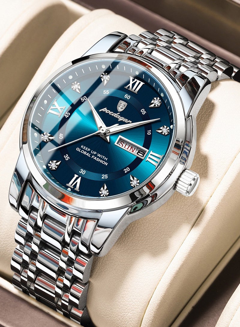 POEDAGAR Man Watch,Waterproof Luminous Men's Watch Quartz-41mm - Image 1