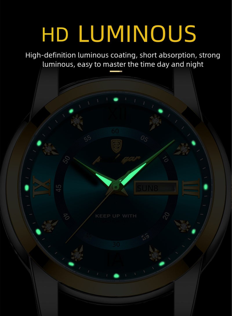 POEDAGAR Man Watch,Waterproof Luminous Men's Watch Quartz-41mm - Image 4