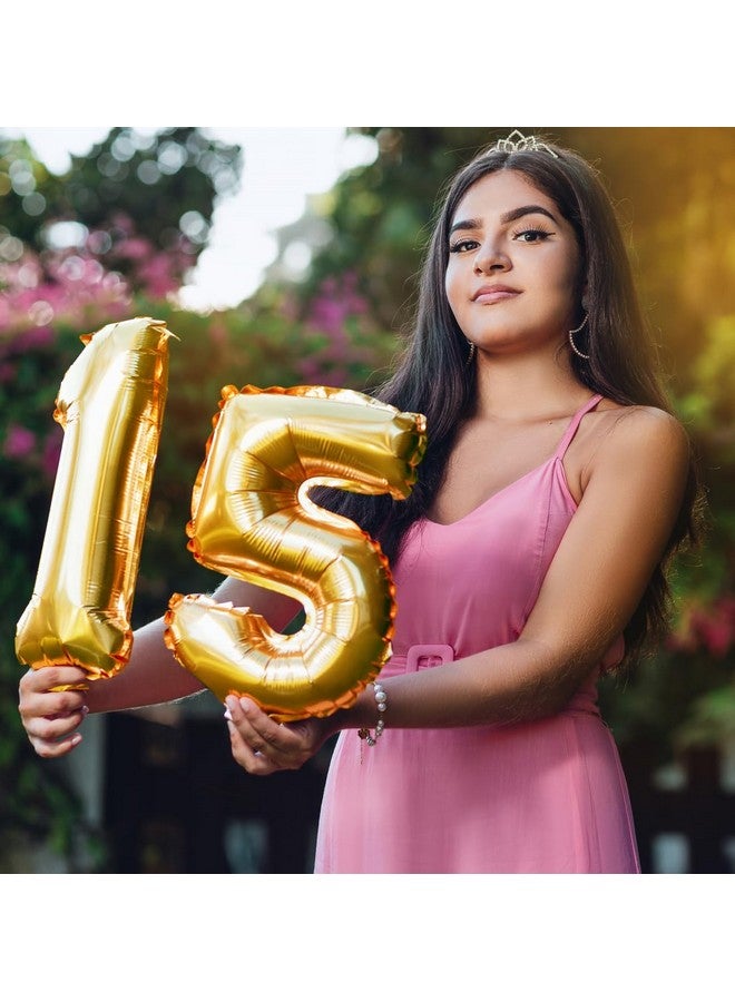 Propsicle 16 inch Birthday Foil 5 Number Helium Balloon Party Decoration Golden Pack of 1 | 5 Year No. Balloons Birthday/Anniversary | Five Number - Image 3