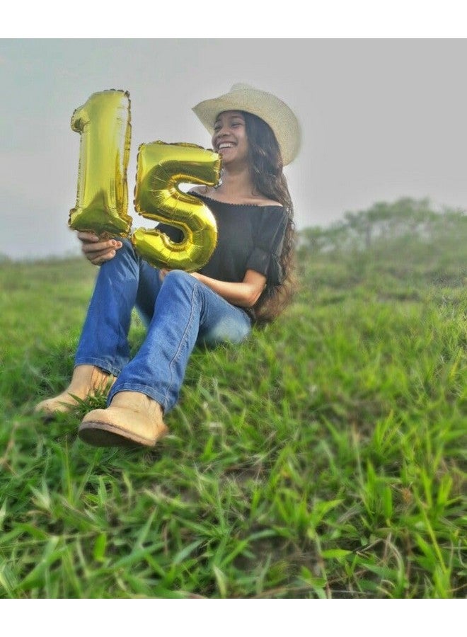 Propsicle 16 inch Birthday Foil 5 Number Helium Balloon Party Decoration Golden Pack of 1 | 5 Year No. Balloons Birthday/Anniversary | Five Number - Image 5