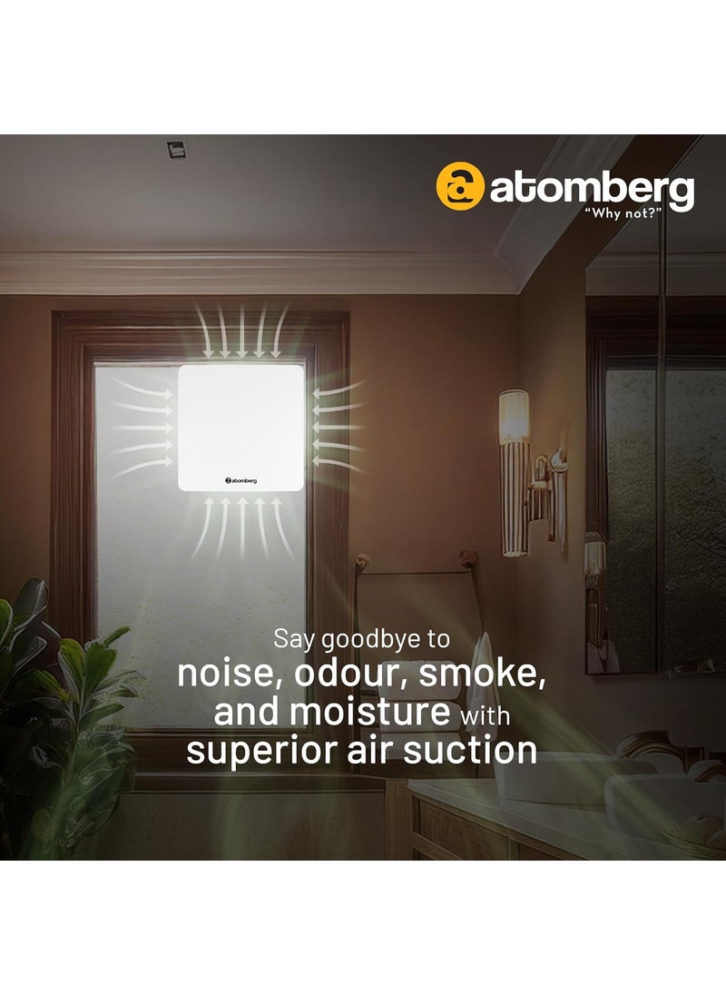 atomberg atomberg Studio Exhaust 150mm Suitable for Bathroom Kitchen BLDC Motor Easy to Clean 11 Year Warranty Gloss White  - Image 2