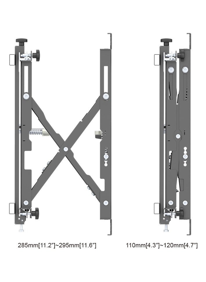سكيل تك حامل حائط فيديو سريع الفك SH VW600 لشاشات LED/LCD مقاس 42-75 بوصة، VESA 600x400، حامل تلفزيون عالي التحمل، أقصى حمولة 70 كجم - أسود - Image 2