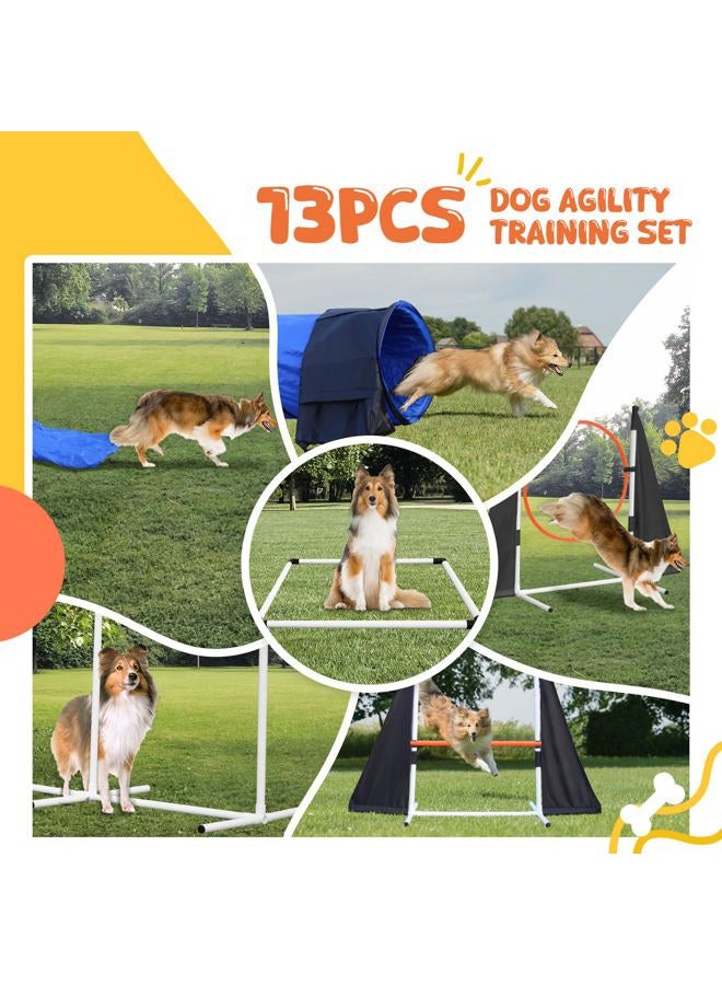 POPMOON Agility Training Equipment for Dogs,Dog Agility Equipment for Backyard & Indoor Training-Professional Backyard Course with Adjustable Jumps, Collapsible Tunnel, Storage Bags & Toys - Image 2