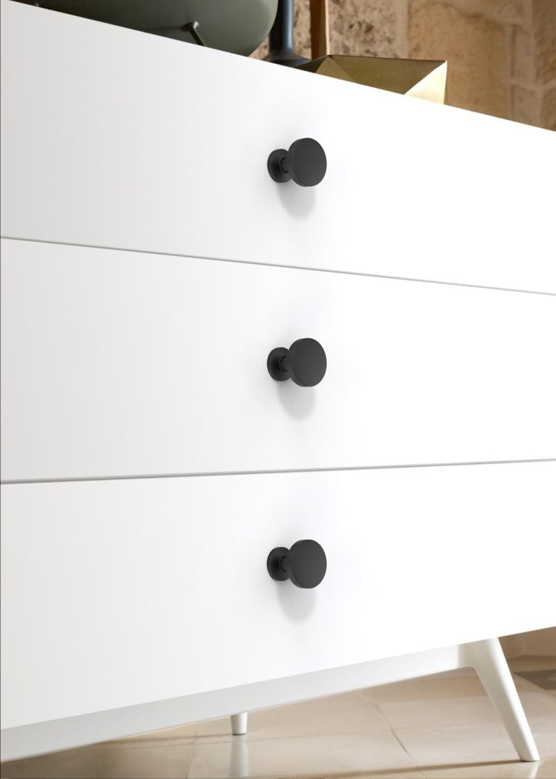 Cabinet Knobs 10-Pack Matte Black Finish - Hassle-Free Single Hole Installation Round Drawer Knobs for Modern Kitchen Renovation, Home Furniture Projects - Image 5