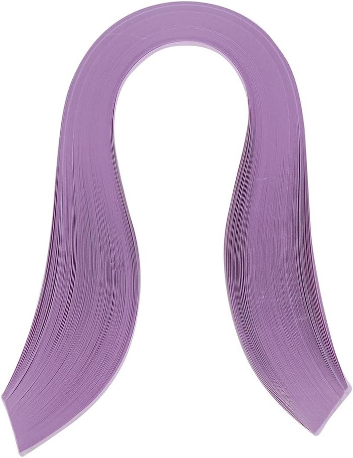klarako Paper Quilling Strips Set, 600 Strips DIY Quilling Art Paper 3mm Width Pure Color Origami Paper Hand Craft Decoration 12 Colors (Purple) - Image 2