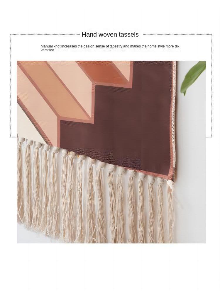 Bluejw سجادة جدارية بوهيمية مع شراشيب وزينة جدران لغرفة المعيشة وغرفة النوم - Image 3