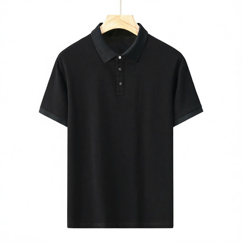 Men's Oversized Short Sleeve Polo Shirt Casual Loose Fit Plus Size Top