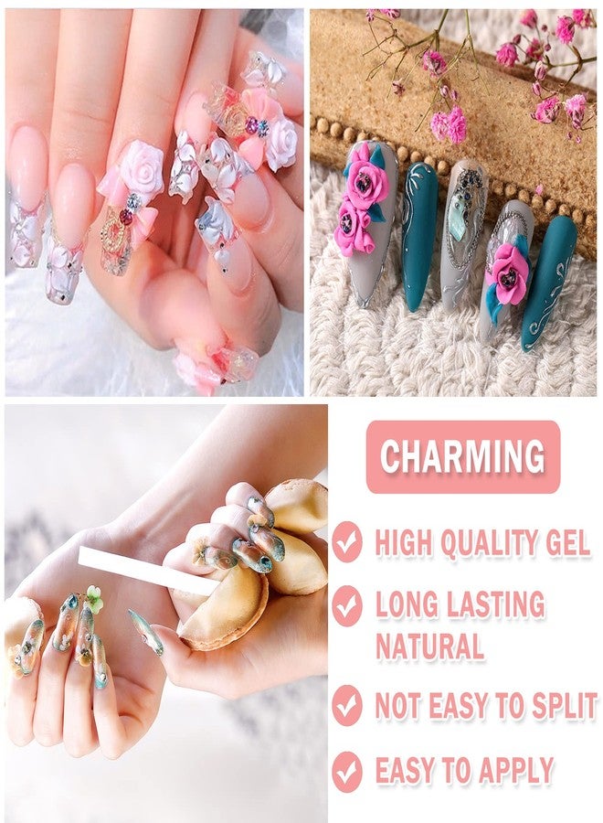 QIUFSSE 12 Colors Sculpture Painting Set, 3D Nail Art Set with Carved Painting Pen, Salon Creative DIY Gel Nails - Image 3