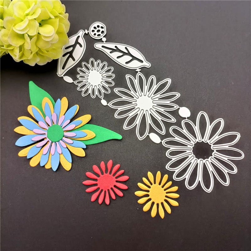 ZbFwmx Flower Cutting Dies Metal Dies for Card Making Stamps Embossing Stencil Scrapbooking Album Paper DIY Crafts Decor 6 Pieces