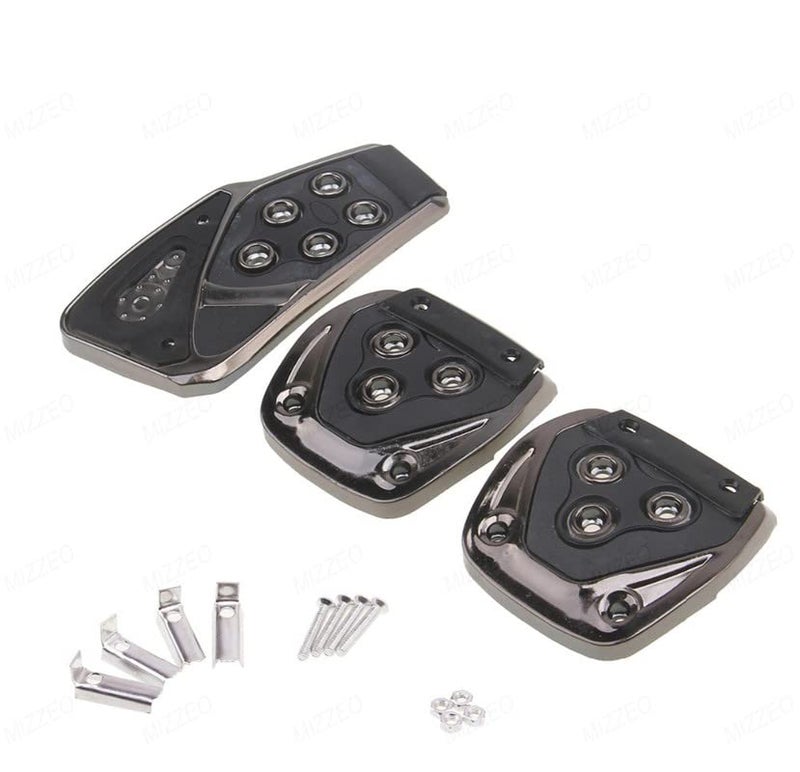 MIZZEO Extra Grip & High Performance Accelerator Brake Clutch Pedal Cover (Pack of 3) Black Compatible with Mahindra Scorpio M2DI - Image 4